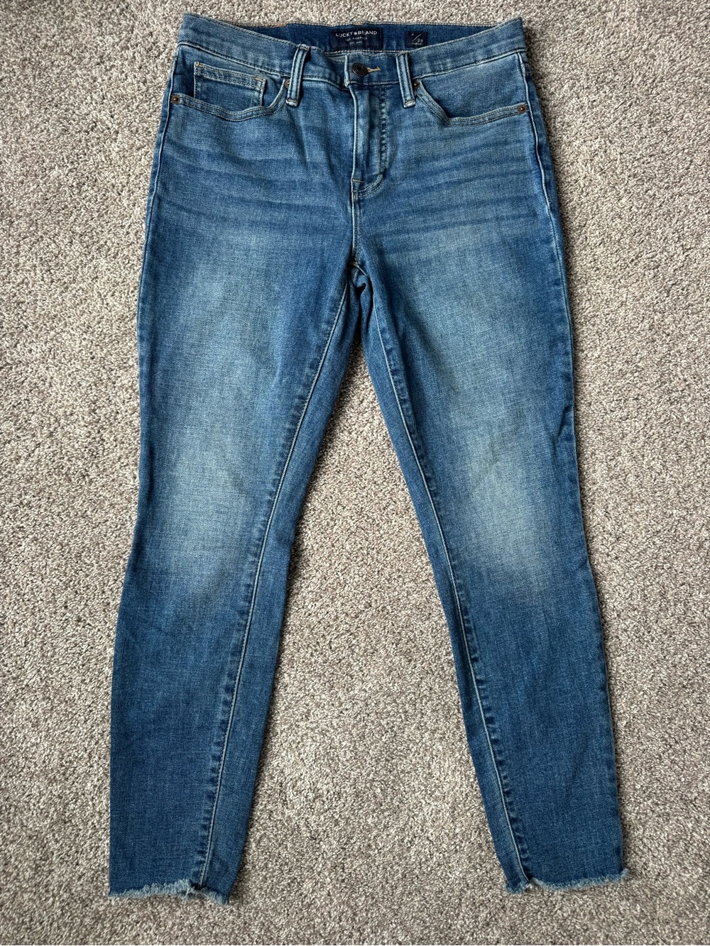 Lucky Brand Women's Blue Ankle Skinny Jeans - Classic Mid Wash